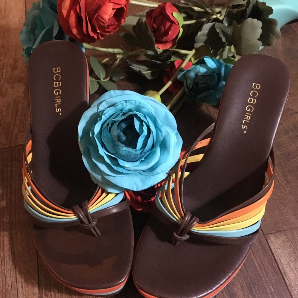 BCBGirls Chocolate/Multicolored Summer sandal